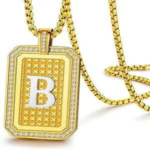 B Initial Necklace - 18K Gold Plated Stainless Steel with Chain & Pendant Featuring Letter "B" - A-Z Initial Design, Gift-Ready with Premium Box