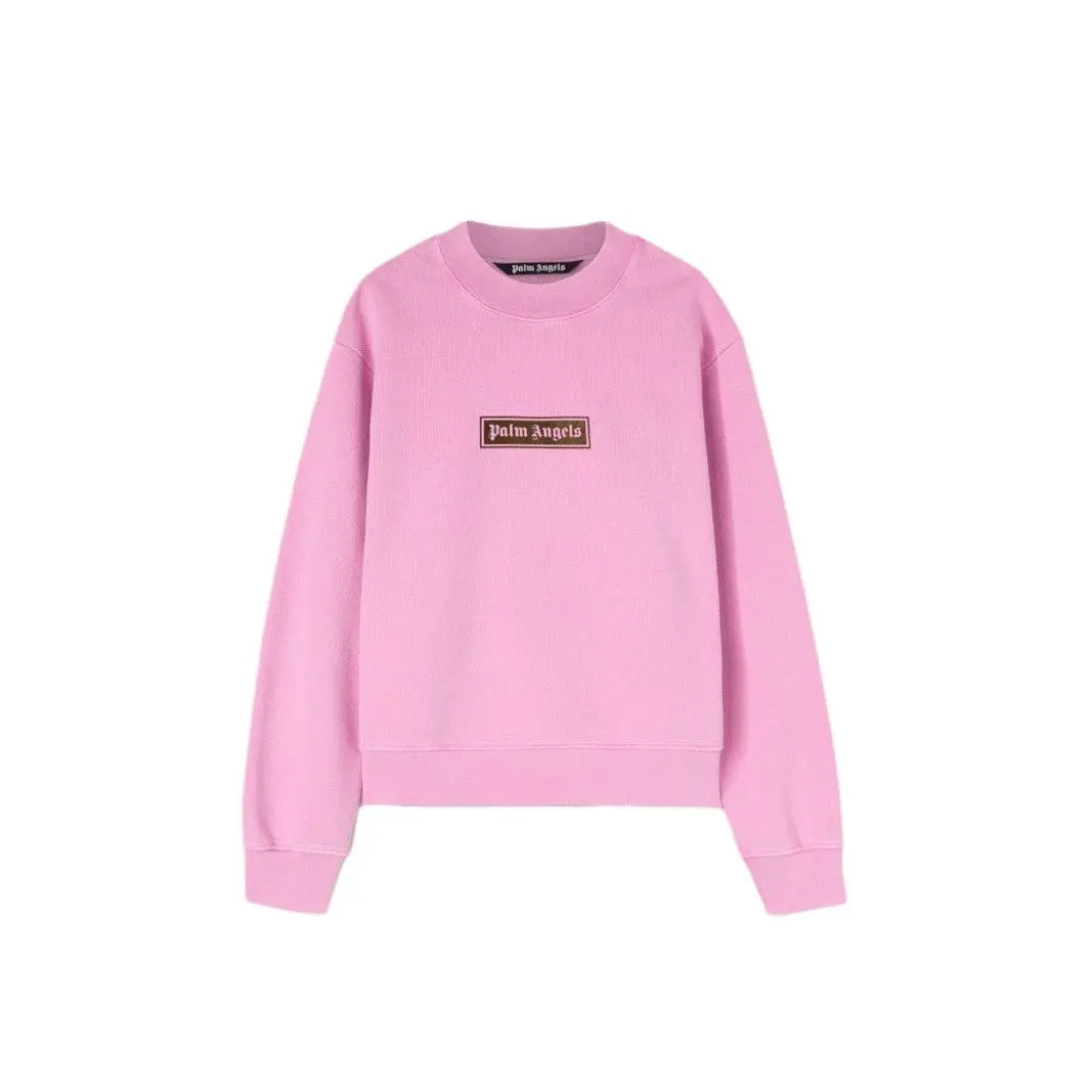 Palm Angels Garment Dye Box Logo Sweatshirt Fuchsia/Black (men) by StockX
