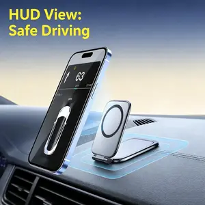 Magnetic Phone Holder for Car, MagSafe Car Mount with Dual Side Strong Magnets,Ultrathin Adjustable Cell Phone Holder, Car Accessories for Women Men, Fit for All Phone, Dashboard, Laptop, Gym