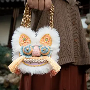 Embroidered DIY Craft Kit, National Trend Tiger Head Crossbody Bag, Original Design Women's Coin Purse, Multi-Purpose Accessory