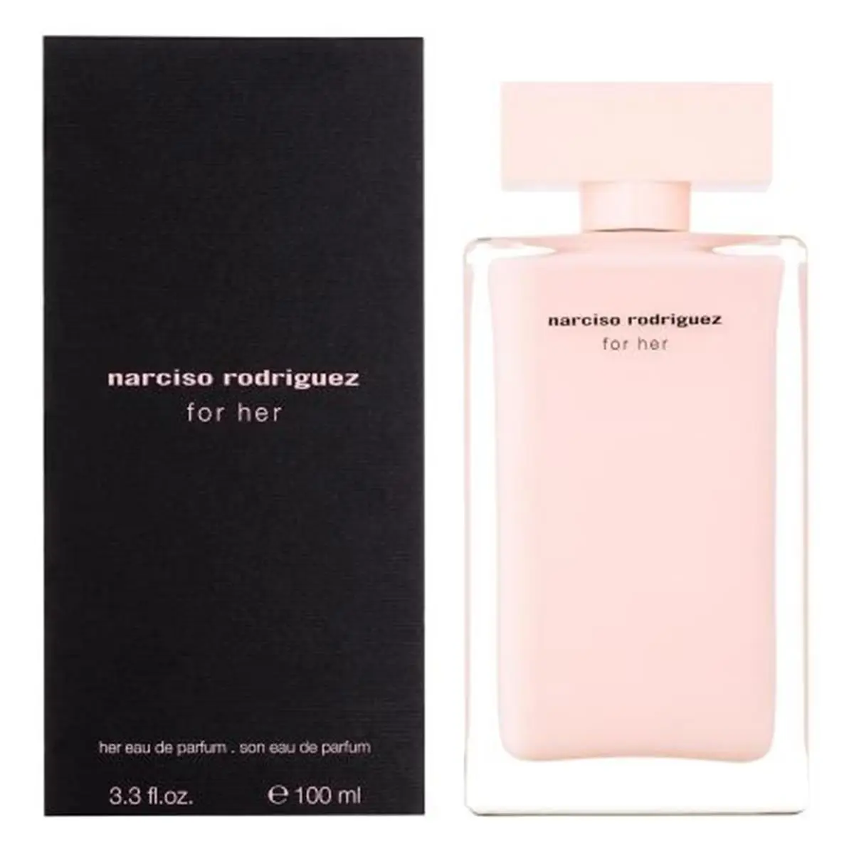 Narciso Rodriguez For Her Eau de Parfum Spray - Women's Aromatic Woody Fragrance with Warm Amber, Vanilla, 3.4 oz