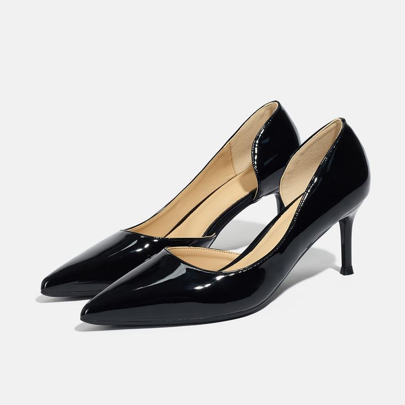 Comfortable, simple and elegant temperament women's singles shoes side empty slim heels women's high heels women's shoes