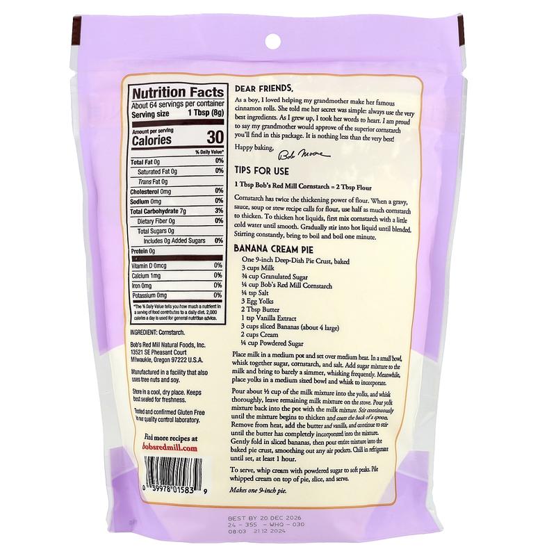 Bob's Red Mill Cornstarch, 18 oz (510 g)