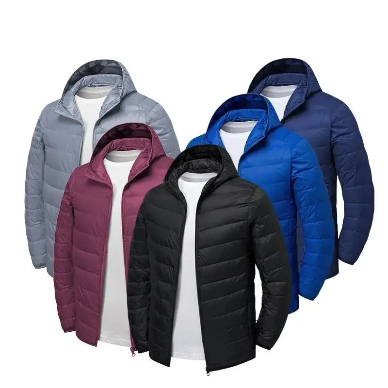 Men's Plain Pocket Zip Up Thick Warm Hooded Puffer Coat Regular Fit Long Sleeve Padded Winter Coat Casual Tops Beige Black jackets oktoberfest outfit