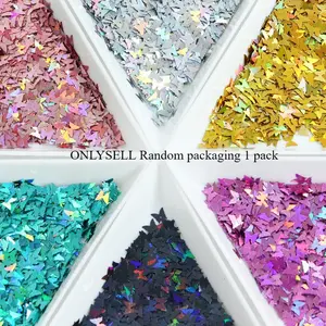 1pc Holographic Butterfly Heart Nail Art Glitter Micro Laser Star Flakes 3D Sequins Polish Manicure Nail Decoration