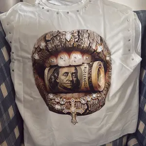 Men's Casual Vest, Luxury Trendy Design with Wealth Elements and Rhinestone Details, Comfortable Fabric, Perfect for Music Festivals and Streetwear