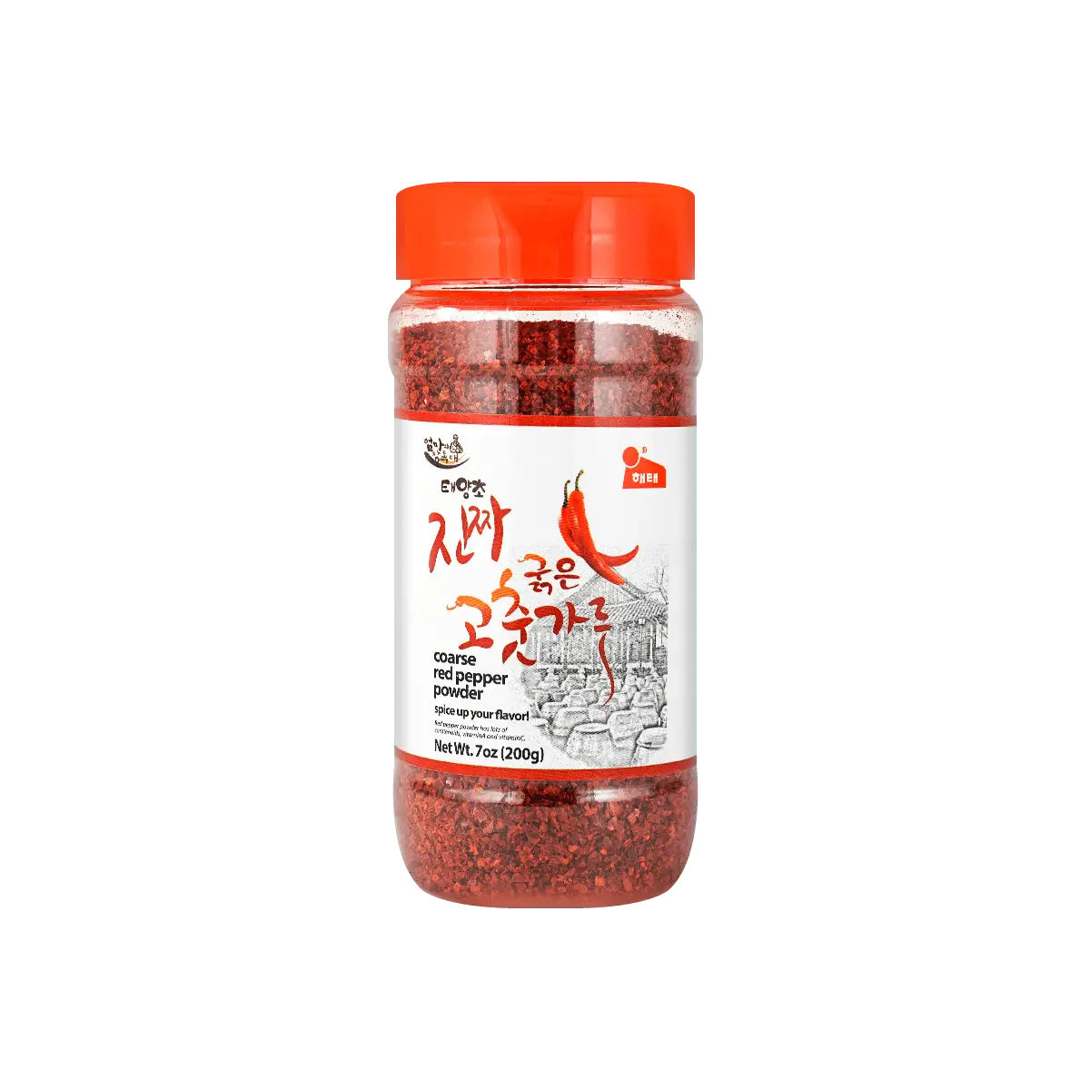 HAITAI Korean Coarse Gochugaru Chili Powder 200g - Authentic Korean Cooking Spice for Kimchi, Stews & BBQ