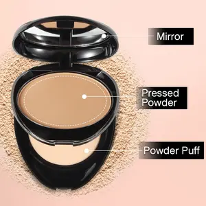 Set Makeup Oil Control Flawless Matte Pressed Powder Compact, Long-Lasting Matte Finish, Perfect for Daily Use, High-Quality Beauty Essential, Mirror