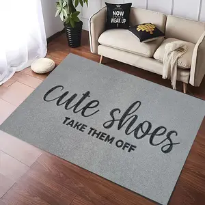 Letter Pattern Welcome Doormat, Non-slip Soft Floor Mat, Rectangle Home Decorative Carpet for Living Room Bedroom Kitchen, Vanity Decor Accessories, Home Decorative Rug