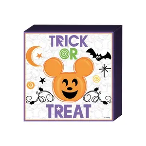 Disney Halloween Mickey Trick or Treat Wood Sign Decoration