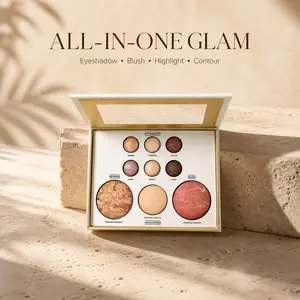 All-In-One Multifunctional Makeup Palette – Eyeshadow, Blush, Bronzer & Highlighter – Universal Shades for All Skin Tones – Travel-Friendly & Beginner-Friendly