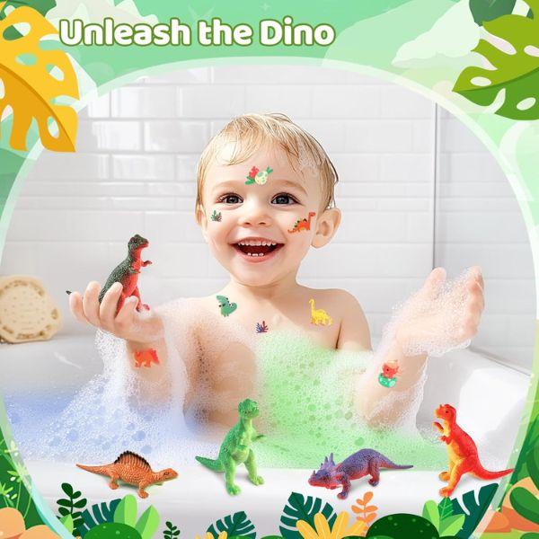 Kids Bath Bombs with Dinosaur Toys Inside — XXL Fizzy Bath Eggs Gift Set for Boys & Girls Ages 3‑9 — Easter Gifts & Birthday Presents, Gentle Kid‑Safe Bath Fizzies