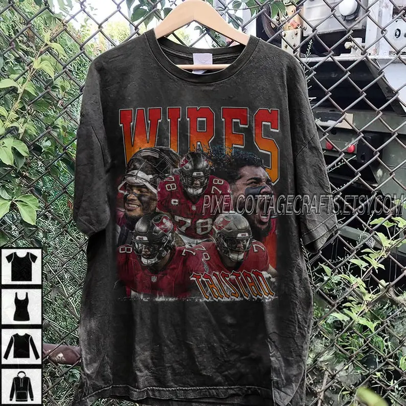 Wirfs Vintage Bootleg Graphic Tee, Tampa Bay Football  Oversized Tshirt