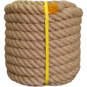 Jute  Rope (1.5 Inch x 100 ) Heavy Duty Manila Rope for Docks, Railings, Landscaping, Tug of War, Decorating
