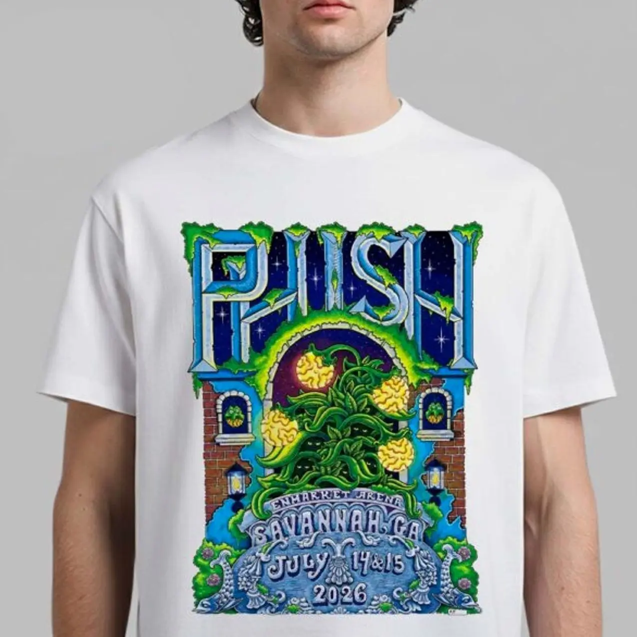 Phish Savannah Georgia 2026 LE Poster At Enmarket Arena On July 14 And 15 2026 Premium T-Shirt QWP