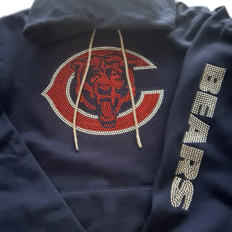 Bears Football  Rhinestone  Hoodie