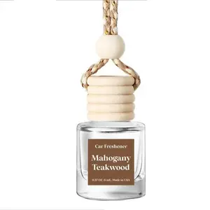 Mahogany Teakwood Car Freshener Hanging Long Lasting Scent for Car  Home Plant-Powered Non-Toxic Essential Oil with Adjustable Fragrance Aesthetic Rearview Mirror Decor air freshener orange spray Rose Cherry Blossom Lavender Scented deodorizer