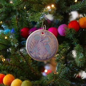 Purple Heron Ornament