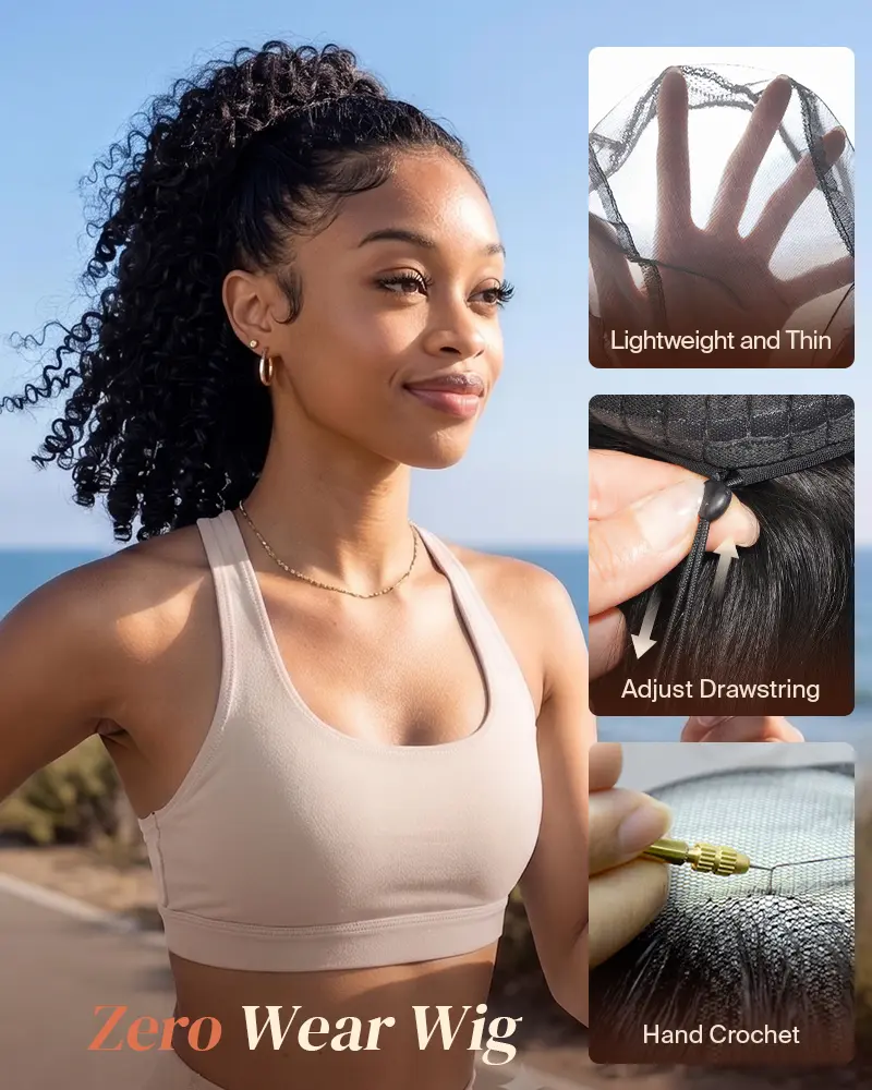 Arabella 180% Jerry Curly Bob Wig Glueless 13x5 Frontal Lace Wig 3-Step Installation Ear to Ear Lace Virgin Human Hair