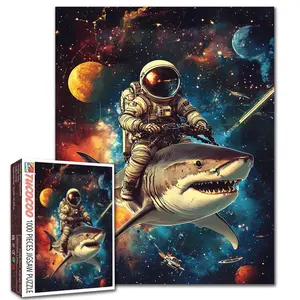 Tucocoo Astronaut Music and Space Adventure 1000 Pieces Jigsaw Puzzle for Adult Family Game Stress Relief Brain Challenge Relaxing Wall Art Gift 27.5x20inch 70x50cm