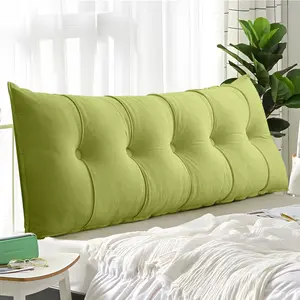 Wedge Pillow Headboard Bed Sofa Bolster Back Support Cushion w/ Removable Cover