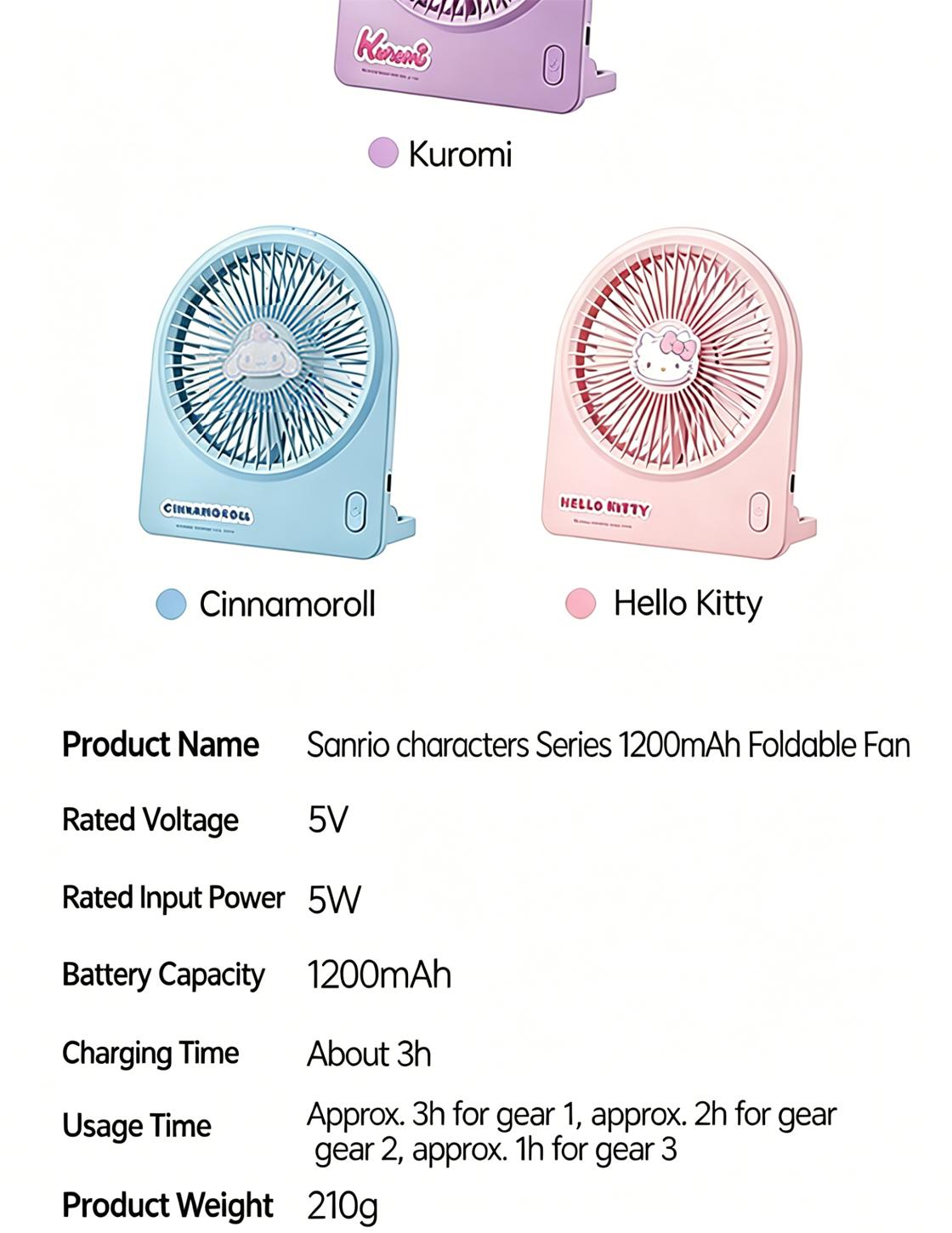 MINISO SR Characters Desktop Fan Quiet Strong Wind USB Plug-in Mini Fan for Office Dormitory Small Personal Cooling Fan Cute Cartoon Design Low Noise Portable Compact Desk Fan for Students Home Office Use