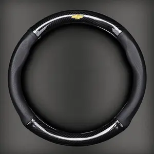 Nappa Leather Customized Car Steering Wheel Cover for Chevrolet Cruze, Aveo, Orlando 2009-2015, Luxury Fit & Comfort Upgrade