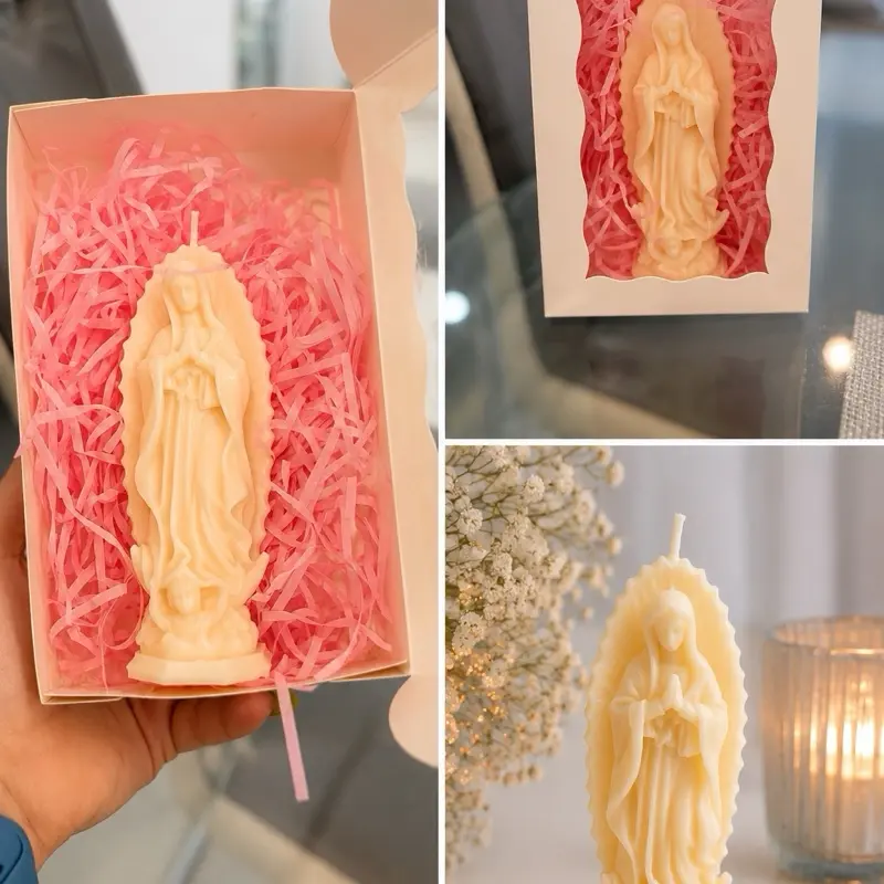 Virgen de Guadalupe Statue - Decorative Religious Figurine for Home Altar Display