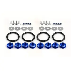 2Sets Quick-Release Fastener Kit, Universal Bumper & Trunk Lock System for Cars, Trucks, SUVs. Heavy-Duty Push-Button Hood Pins with Locking Washers. Easy Install, Enhances Safety, Fits Multiple Models.