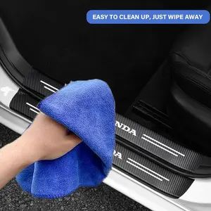 4/8Pcs Carbon Fiber Car Door Sill Protector Threshold Stickers For Honda Civic Accord CRV Fit Jazz Odyssey Vezel Pilot HRV Styling