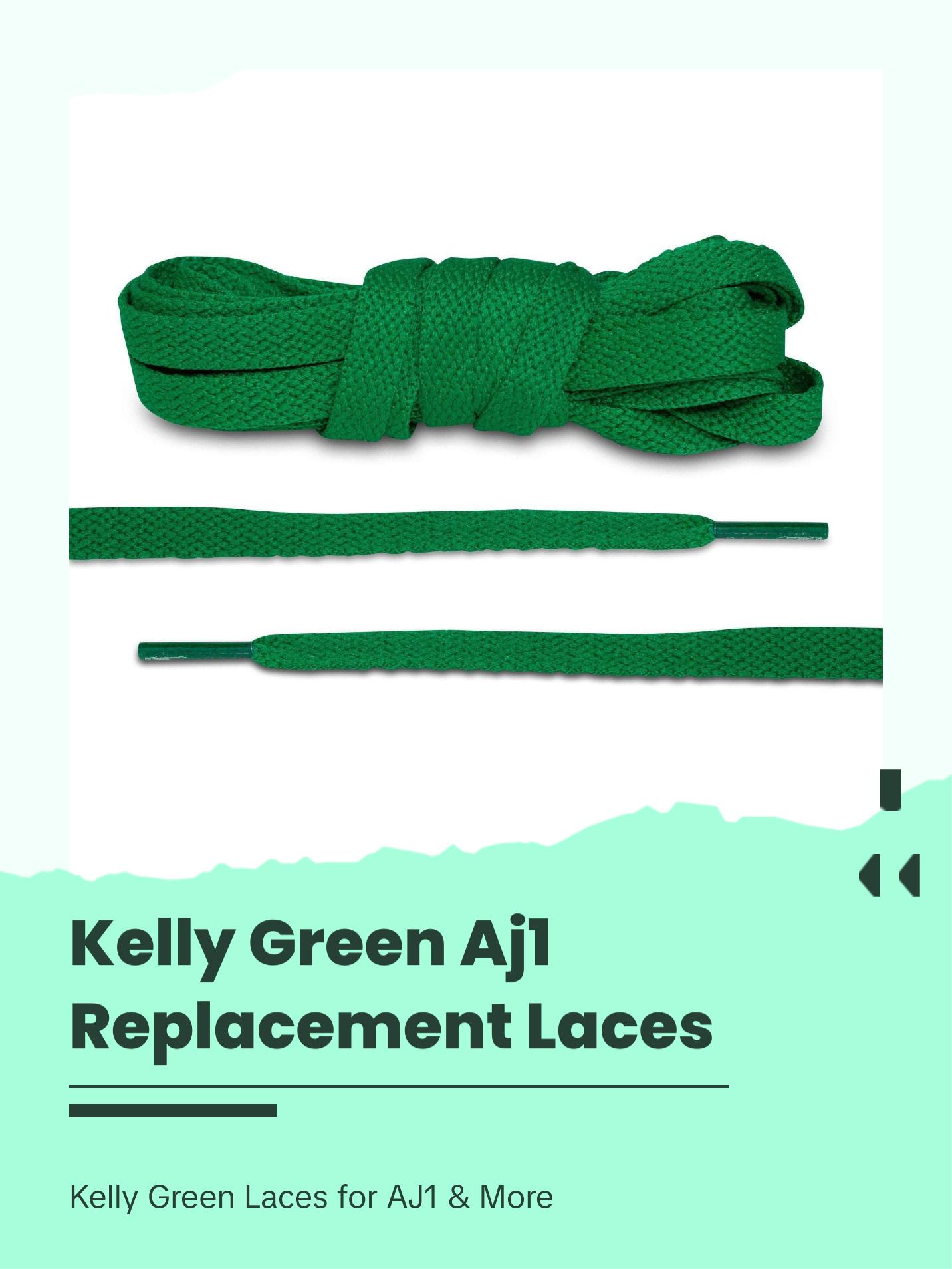 Kelly Green Jordan 1 Replacement Shoelaces