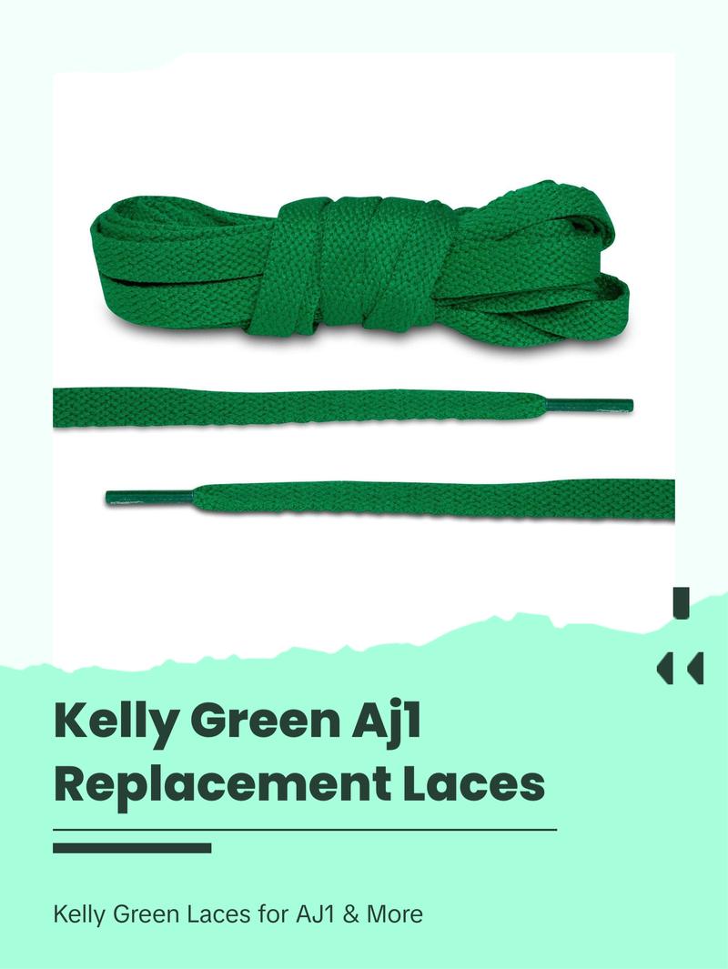 Kelly Green Jordan 1 Replacement Shoelaces