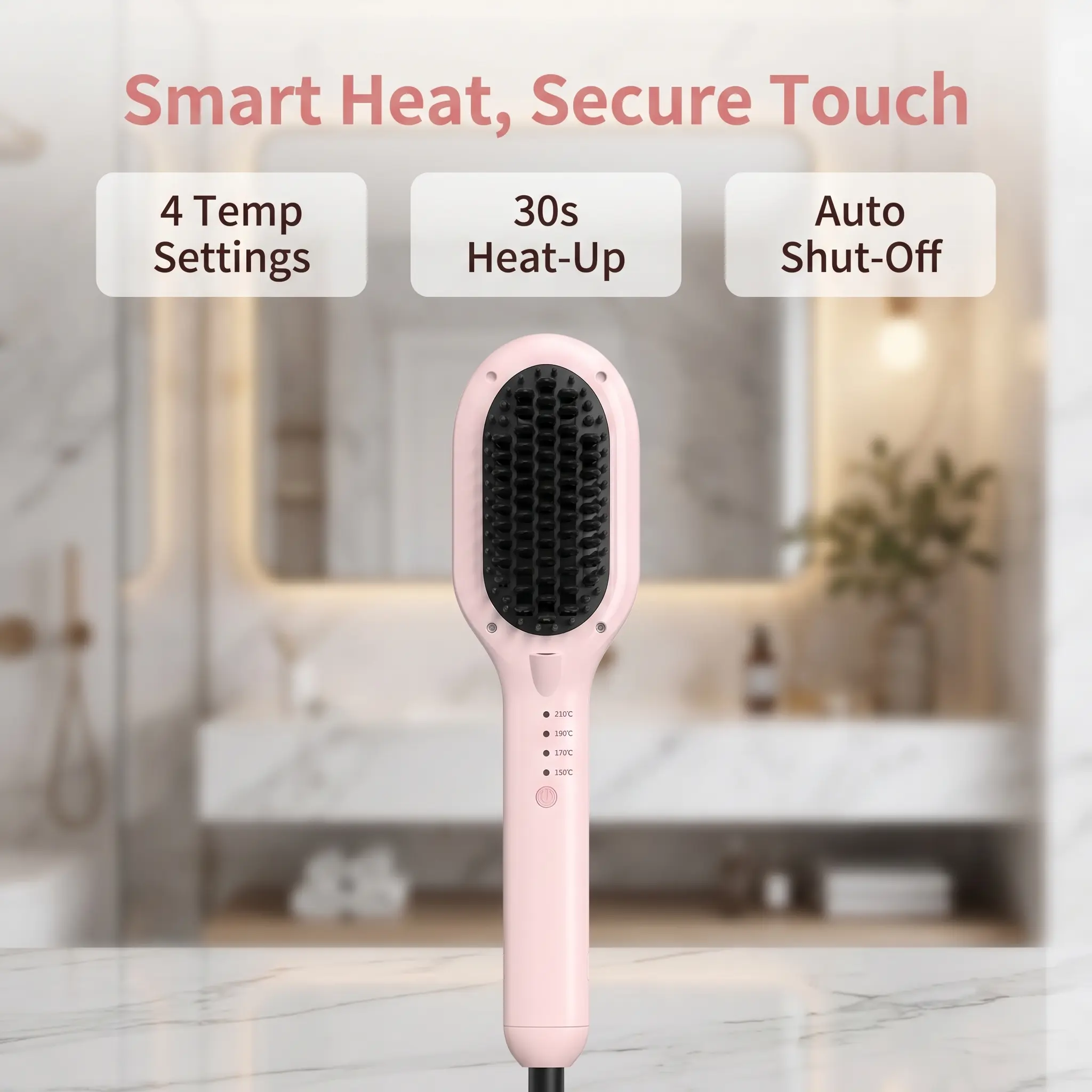 2-in-1 Ceramic Double-Sided Straightening Brush - Double-Sided Blow Dryer Comb, Fast Drying Hair Styling Tool, Enhanced Performance Hairdressing Appliance for Back to School Beauty & Personal Care Use