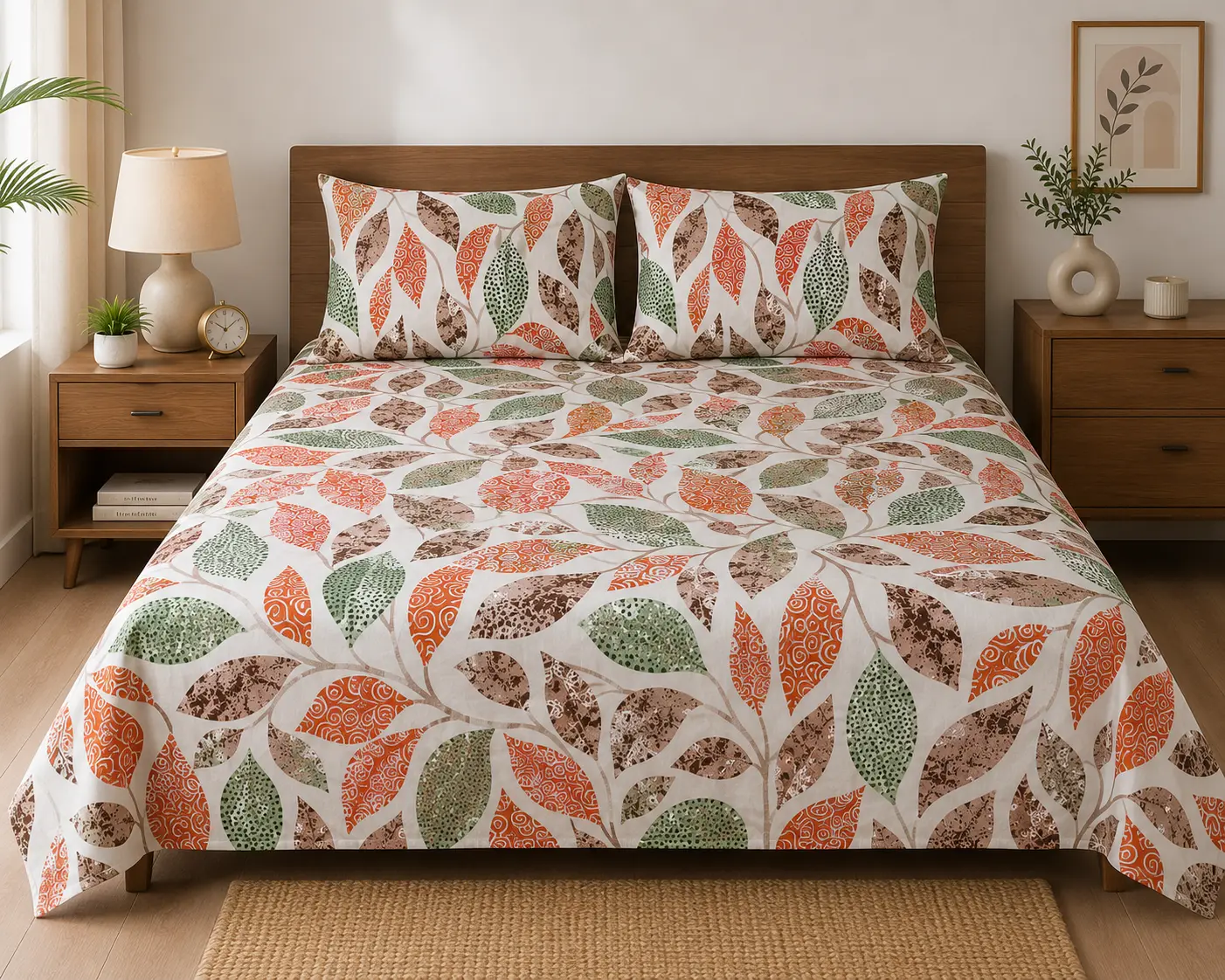 EZee Comforts Amber Meadow Bedsheet Set- Luxury Home Bedding Essentials
