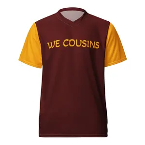 Burgundy/Gold unisex  jersey