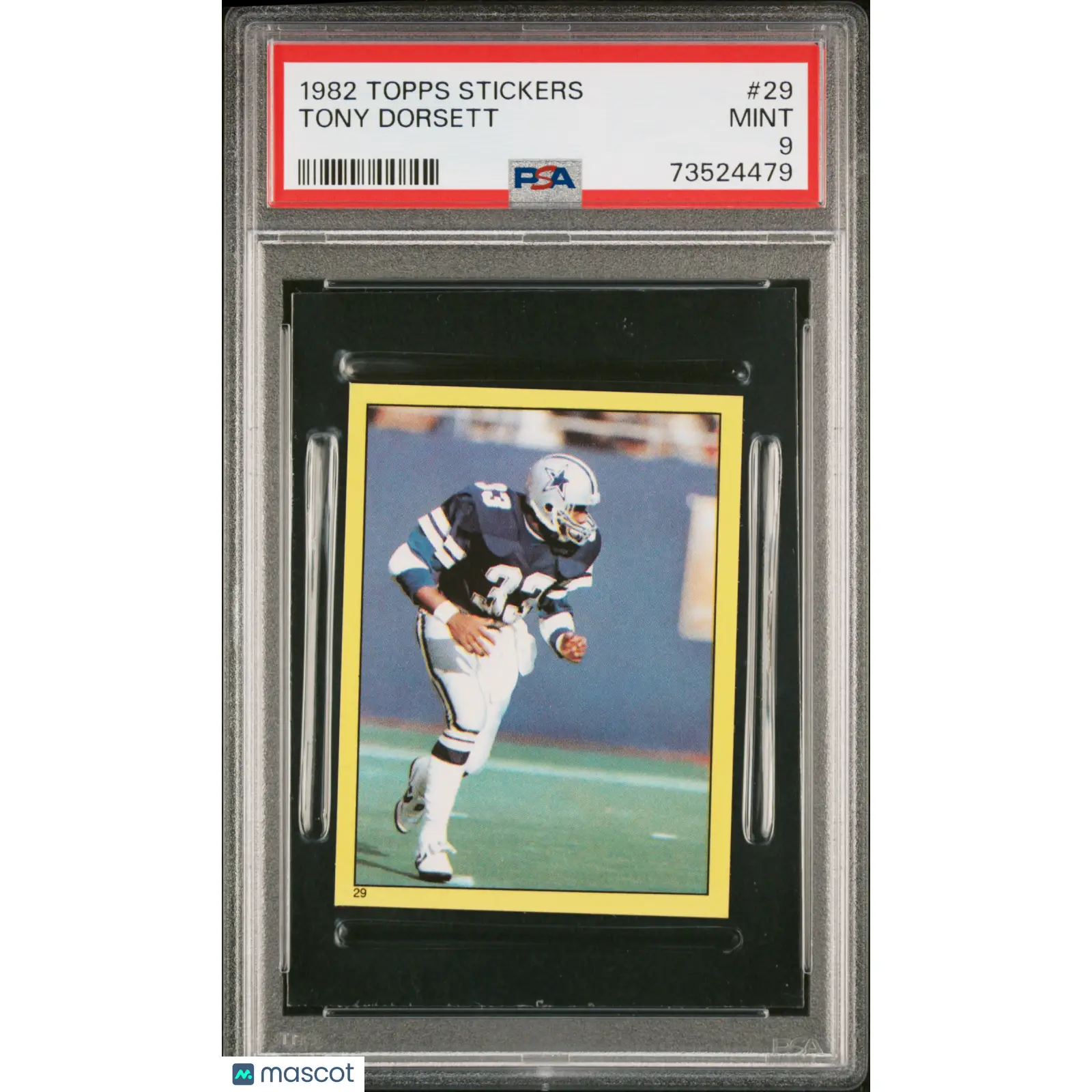 Tony Dorsett PSA 1982 Topps Stickers Football #29 9 73524479