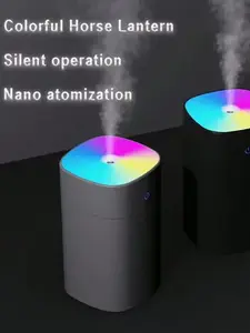 1PCS grey Humidifier, Color Changing Night Light, Home Bedroom Humidity Control, Fresh Mist Atmosphere, Relaxing Aromatherapy Device, Humidifier for Home