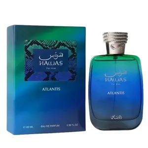 Rasasi Hawas Atlantis Eau de Parfum 100ml – Viral Fresh Aquatic Citrus Fragrance – Long Lasting Luxury Perfume