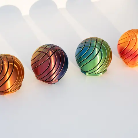 3D Printed Plastic Liquid Ball Figurine - PLA Material Eco-Friendly Smooth Decorative Piece, Creative Desktop Decoration, Figurines for Adults, Modern Home Ornament