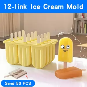Creative Ice Pop Molds Set, Silicone Ice Cream Mold, Frozen Ice Cube Tray, Home Use Ice Pop Maker, Safe Jelly Mold, Kitchen Accessories