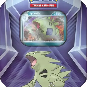 Pokemon Tyranitar Tin - Official TCG Trading Card Box