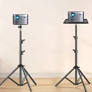 Universal Lighting Projector Tripod Stand, Adjustable Folding Floor Mount Triangle Bracket, Multi-Functional Desktop Portable Tripod