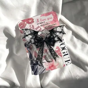 Gothic Bat Wings Phone Grip, Pastel Goth Black Ribbon Bow Phone Stand, Cute Acrylic Lace Griptok, Vintage Retro Magazine Collage Phone Holder Loop