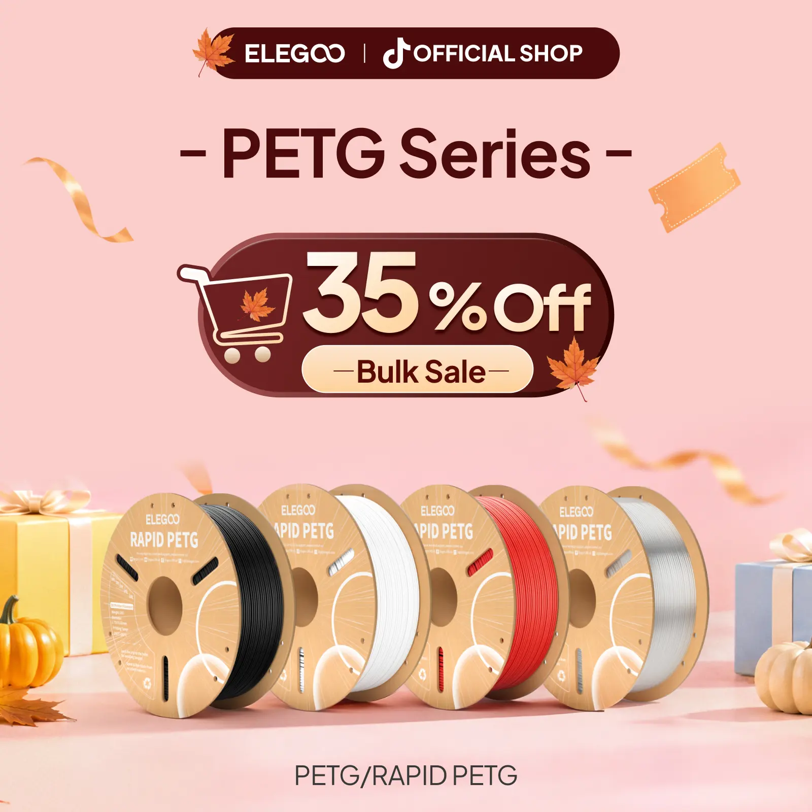 ELEGOO Rapid PETG Filament 1.75mm 1KG for 3D Printer, PETG/RAPID PETG tiktokshopbacktoschool,back to school,back to school haul