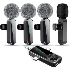 4 Packs  Lavalier Microphone for /Android/Camera, Upgraded Mini Microphone with Noise Reduction, Mic for Video Recording, Podcasts, YouTube, , and Vlogging