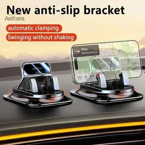 360° Rotatable Dashboard Car Phone Mount, Reusable Non-Slip No Residue Pad, Stable Secure Hold for GPS Navigation & Hands-Free Calls, Universal Fit for All Smartphones, Must-Have Car Accessory for Daily Commute & Road Trips