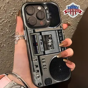 Vintage Cassette Player Fashion Vitality Shell for iPhone16promax Mobile Phone Case 15/14plus/13/12/11 Protective Case