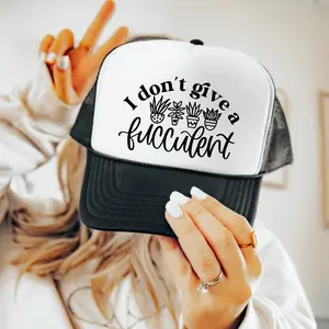 Trucker hat for women, Womens trucker hat, snap back hats, funny hat, I Don't Give A Fucculent