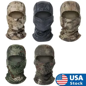 5PCS Python Pattern Balaclava Ski Mask Set - Windproof and Breathable, Unisex Size, for Men and Women, Hunting and Outdoor Activities