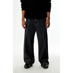 Pacsun Men's Blake Extreme Baggy Jeans Pinstripe Black